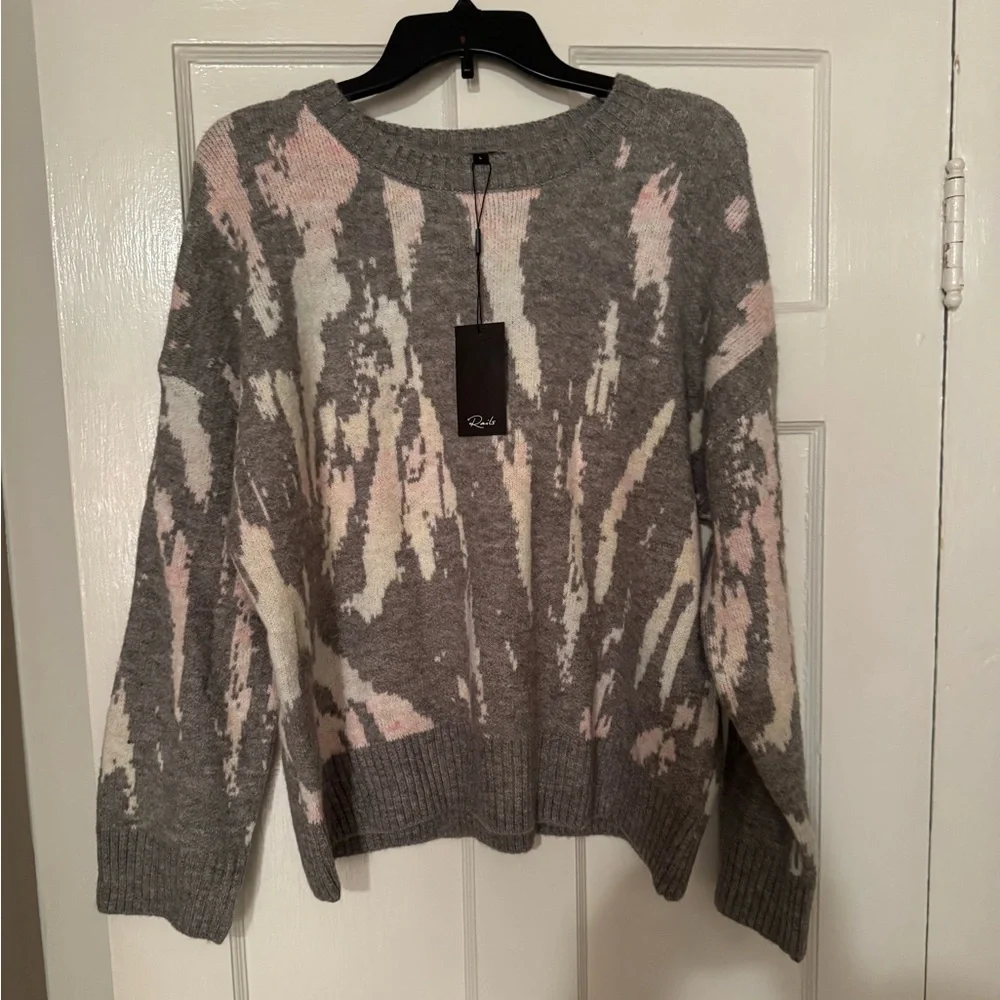 Rails. Virgo Sweater - Grey Tie Dye -size medium NWT - Picture 5 of 5
